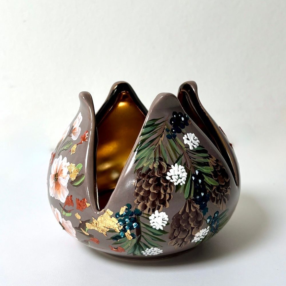 Theelichthouder winter