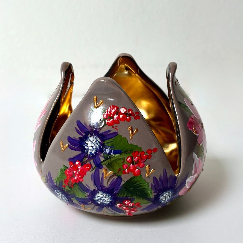 Theelichthouder winter 2