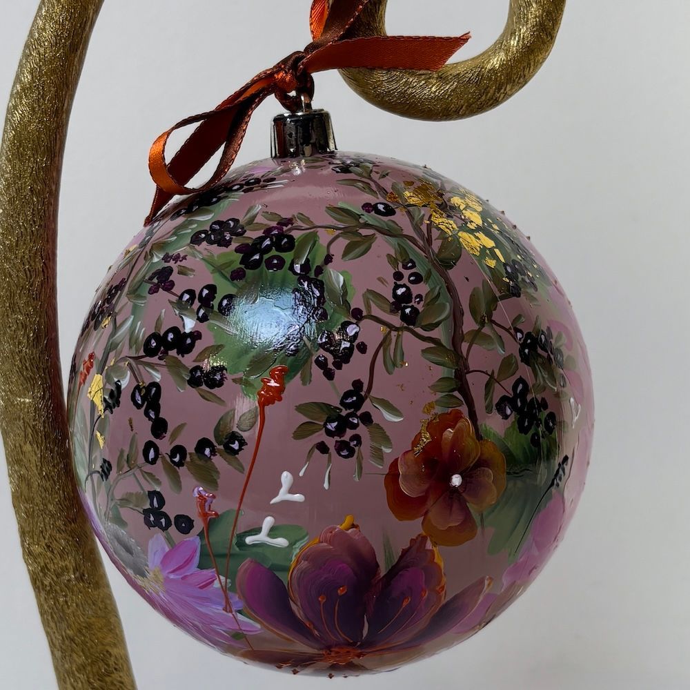 Large kerstbal old pink