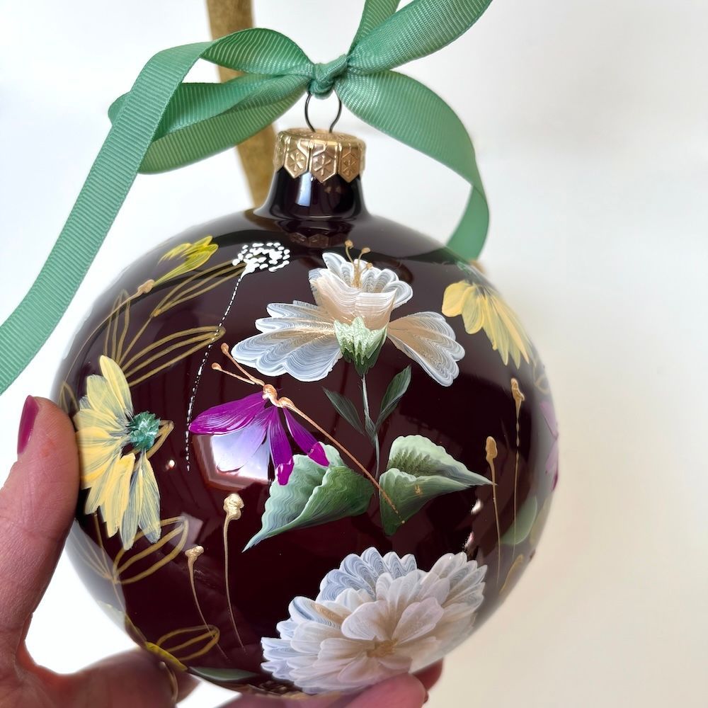 Large kerstbal brown