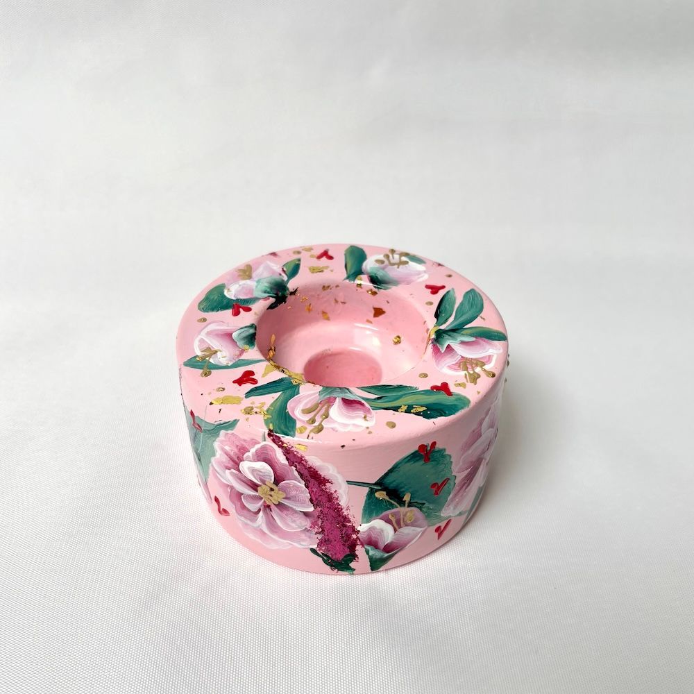 Theelichthouder pink 1