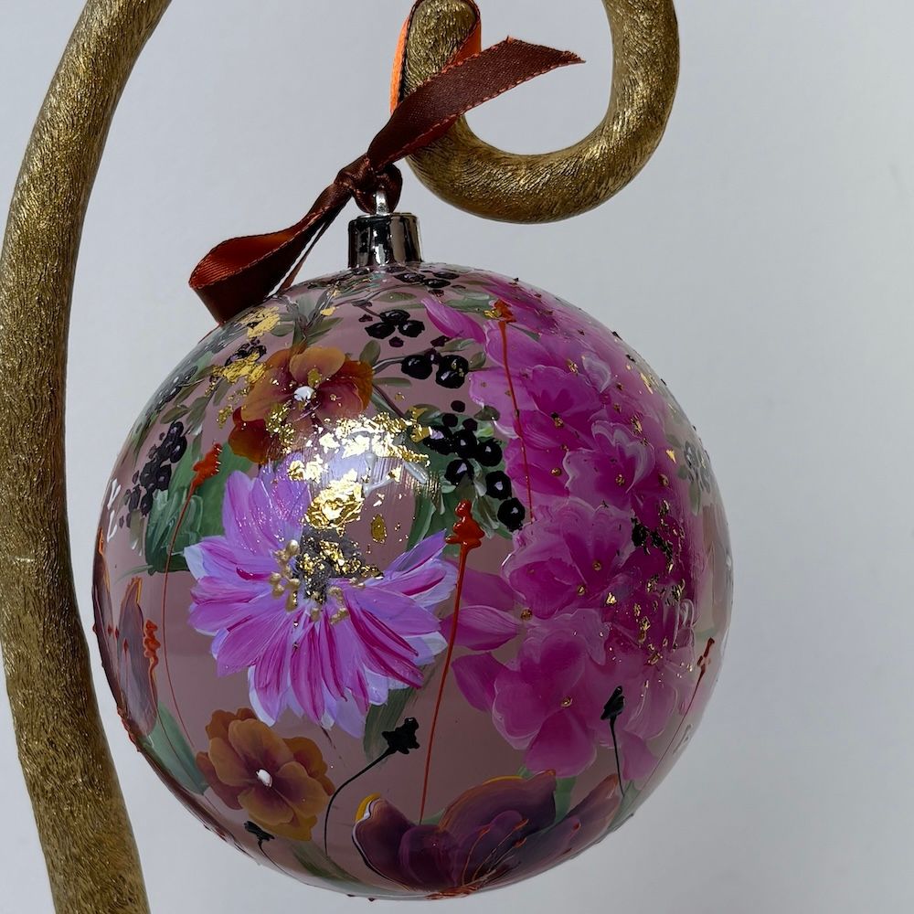 Large kerstbal old pink