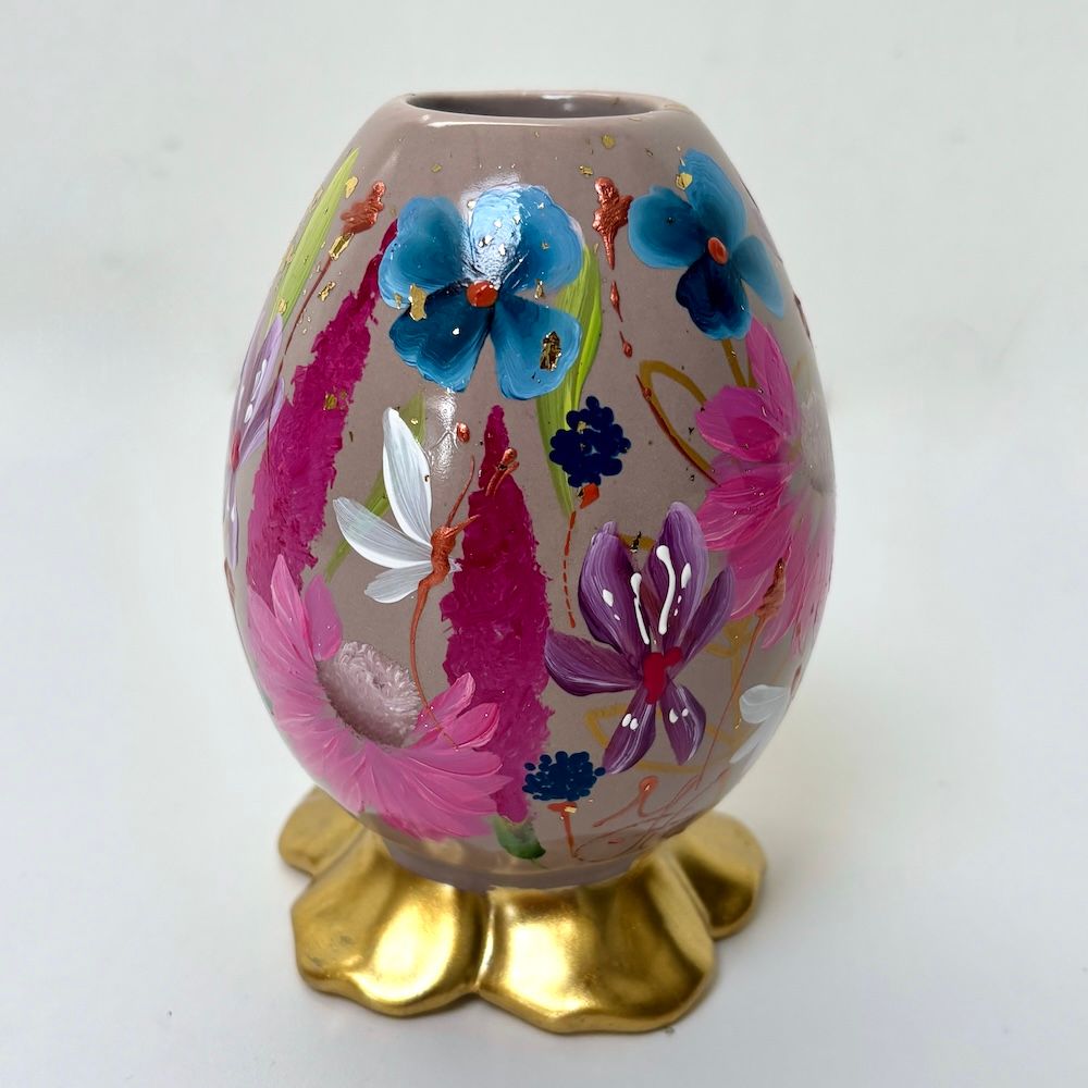 Bloemvaasje beige pink