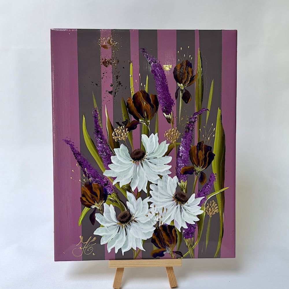 Tegel facet stripe mauve