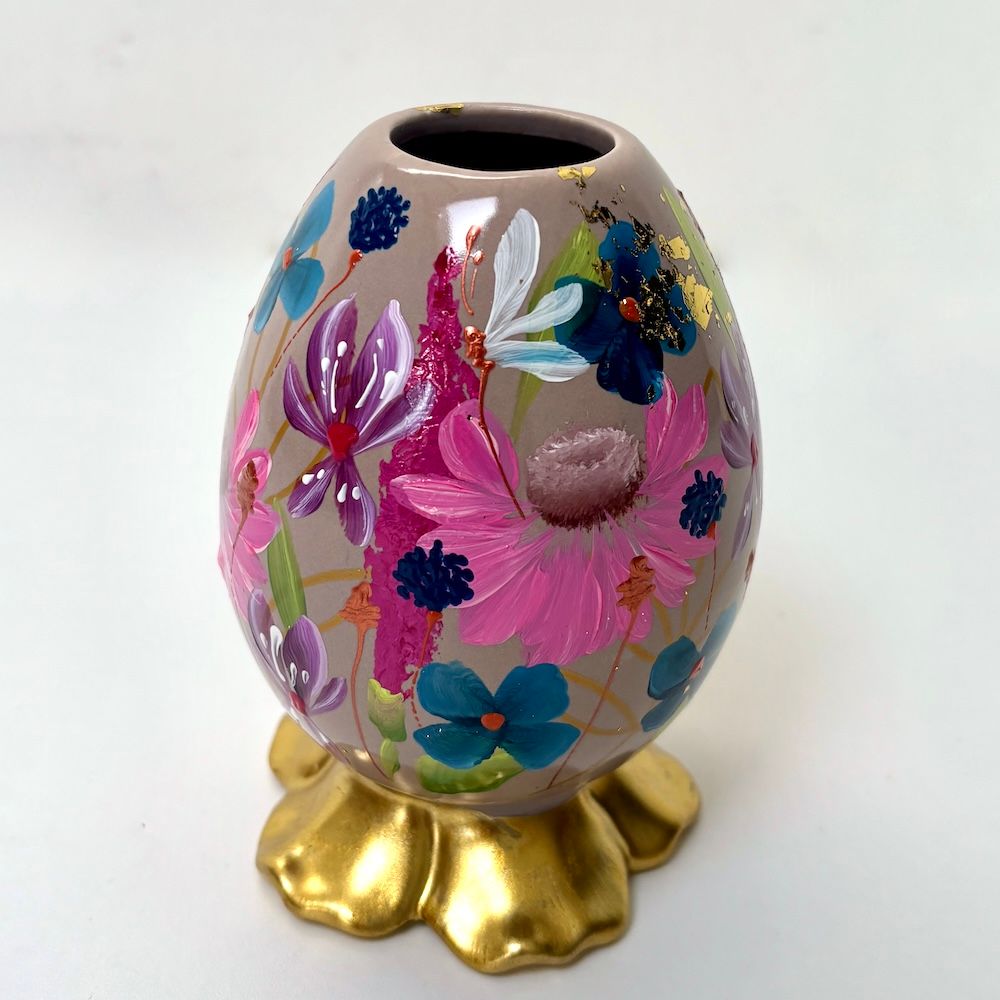 Bloemvaasje beige pink