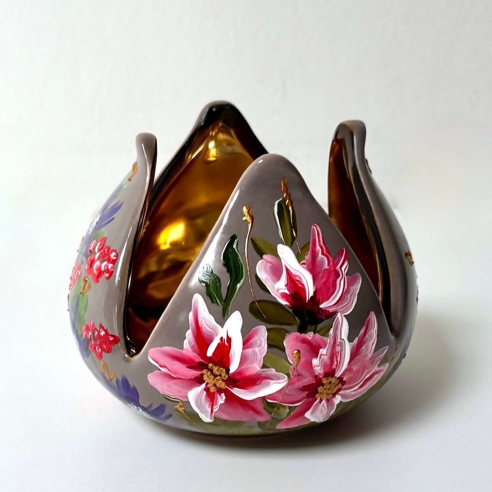 Theelichthouder winter 2