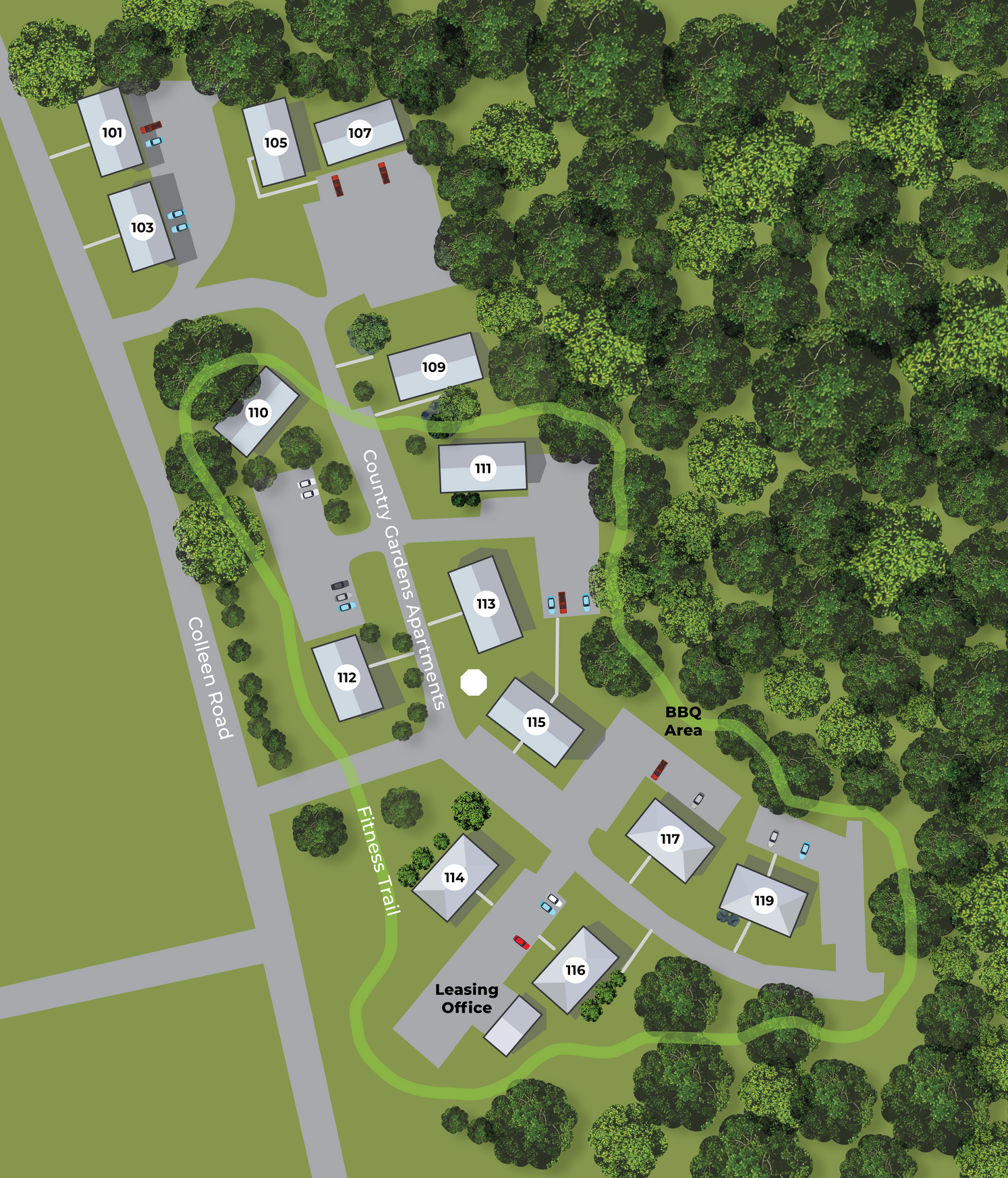 Country Gardens Troy NY map