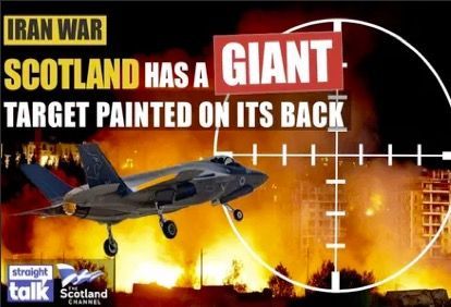 Despite having no say over defence or foreign policy, Scotland, has a giant target painted on its back as part of the UK, an American commentator and blogger argues as US Israeli attacks on Iran plunge the world into global crisis.