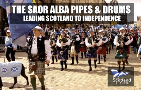 Saor Alba Pipes & Drums The military have long recognised the power of the pipes in raising morale and motivating troops into battle. So it’s fitting that The Saor Alba Pipes & Drums, founded in 2018 are leading Scotland to independence by attending rallies and marches throughout Scotland and motivating all those taking part in their quest to free Scotland from external rule.