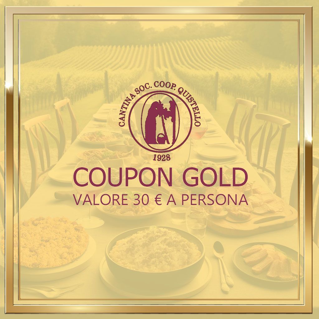 Un coupon con su scritto coupon gold