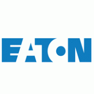 A blue eaton logo on a white background