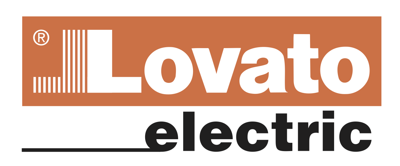 a logo for lovato electric is shown on a white background .