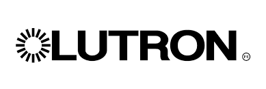 a black and white logo for lutron with a sun in the middle .