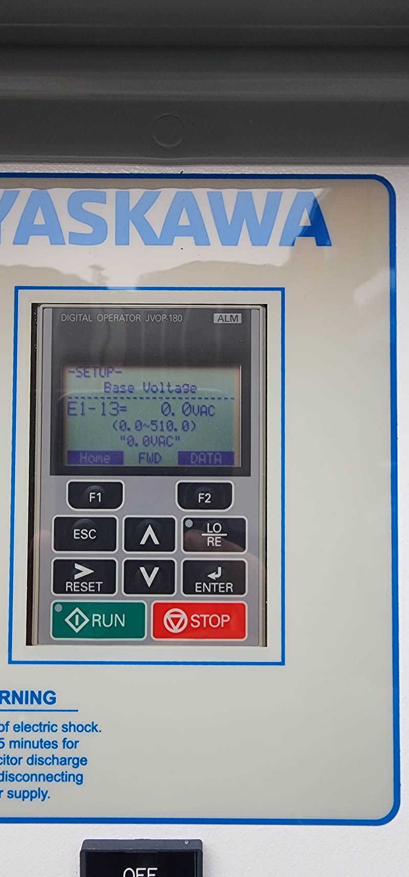 A close up of a machine with a screen that says ' askawa ' on it.