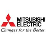 The logo for mitsubishi electric changes for the better.