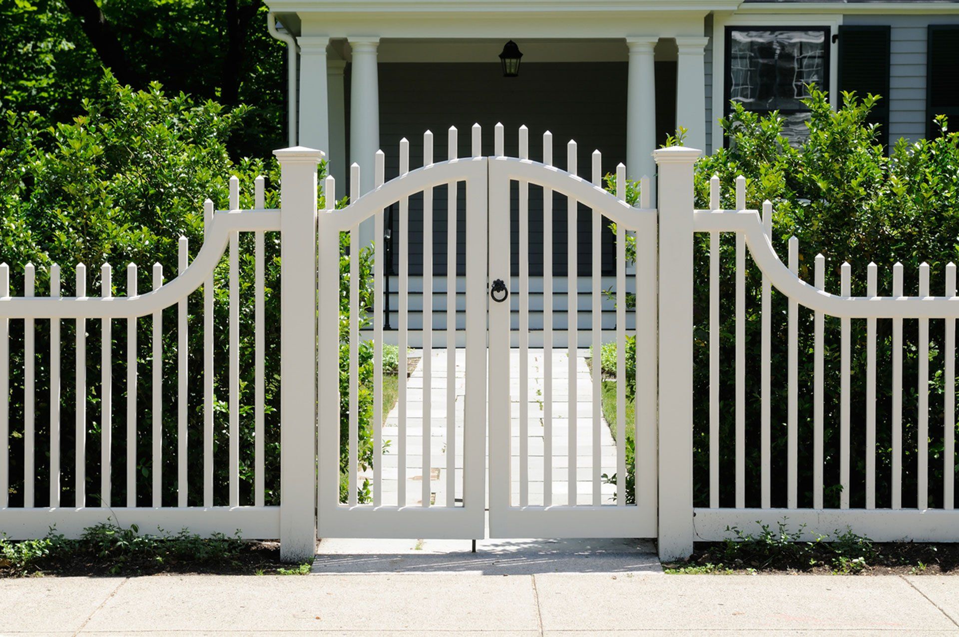 White Vinyl Fencing with gate in Buffalo, NY