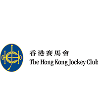 Logo of The Hong Kong Jockey Club: a gold horseshoe within a navy blue circle, with text in Chinese and English.