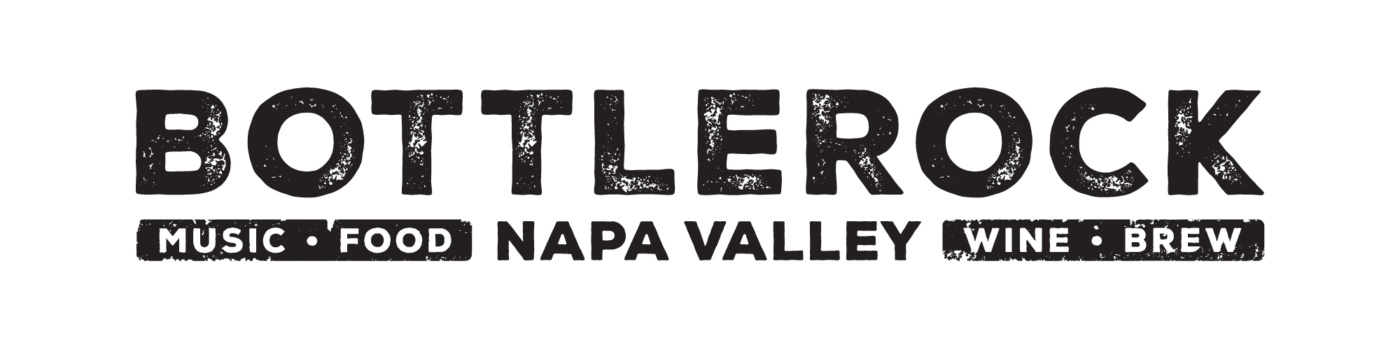 The logo for bottlerock music food napa valley wine brew