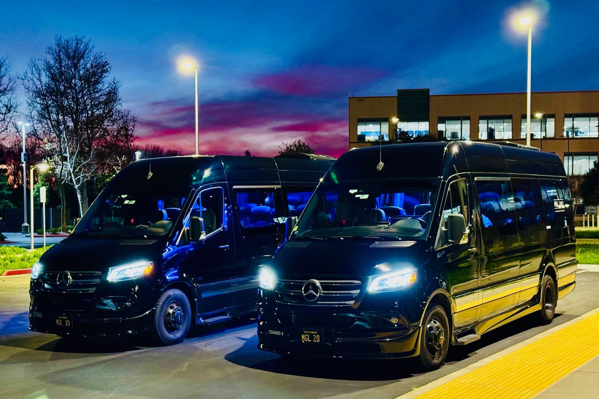 Luxury Sprinter limo for Napa Valley wine tours and Bay Area events