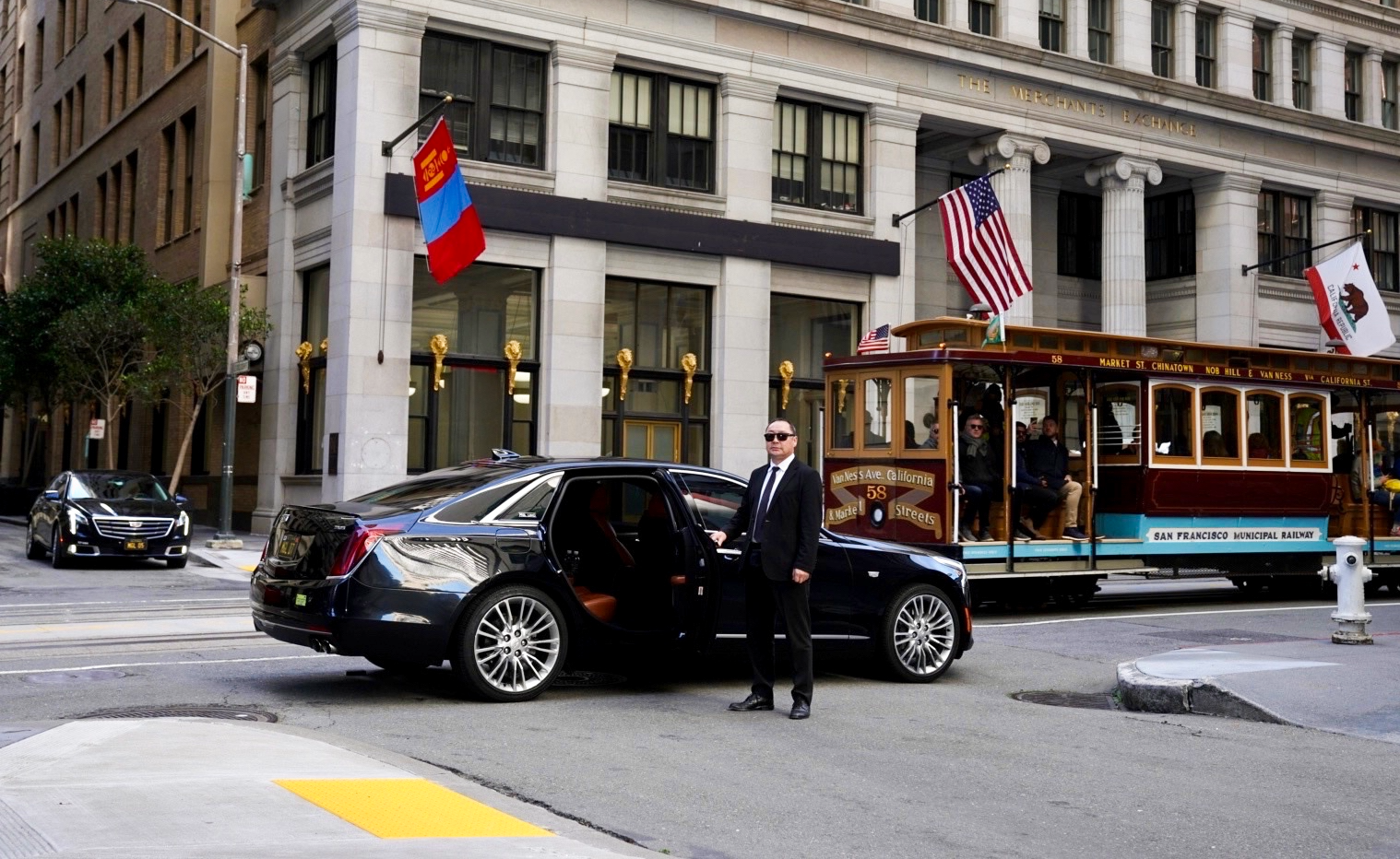 Executive sedan with professional chauffeur in San Francisco