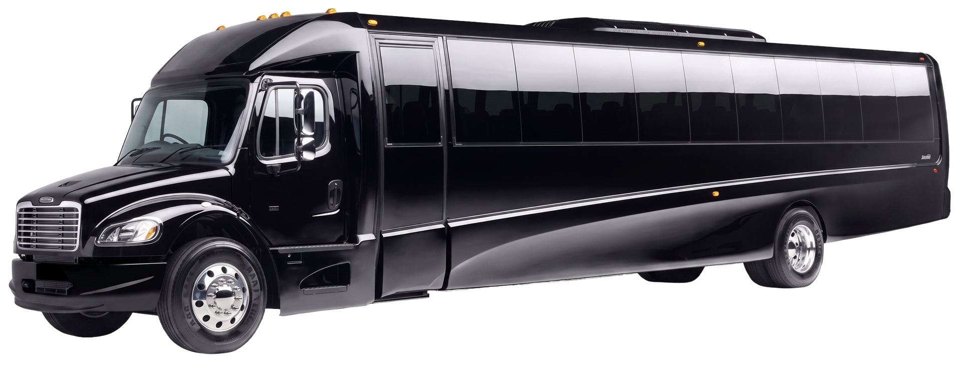 Executive coach bus for 38 to 56 passenger transportation