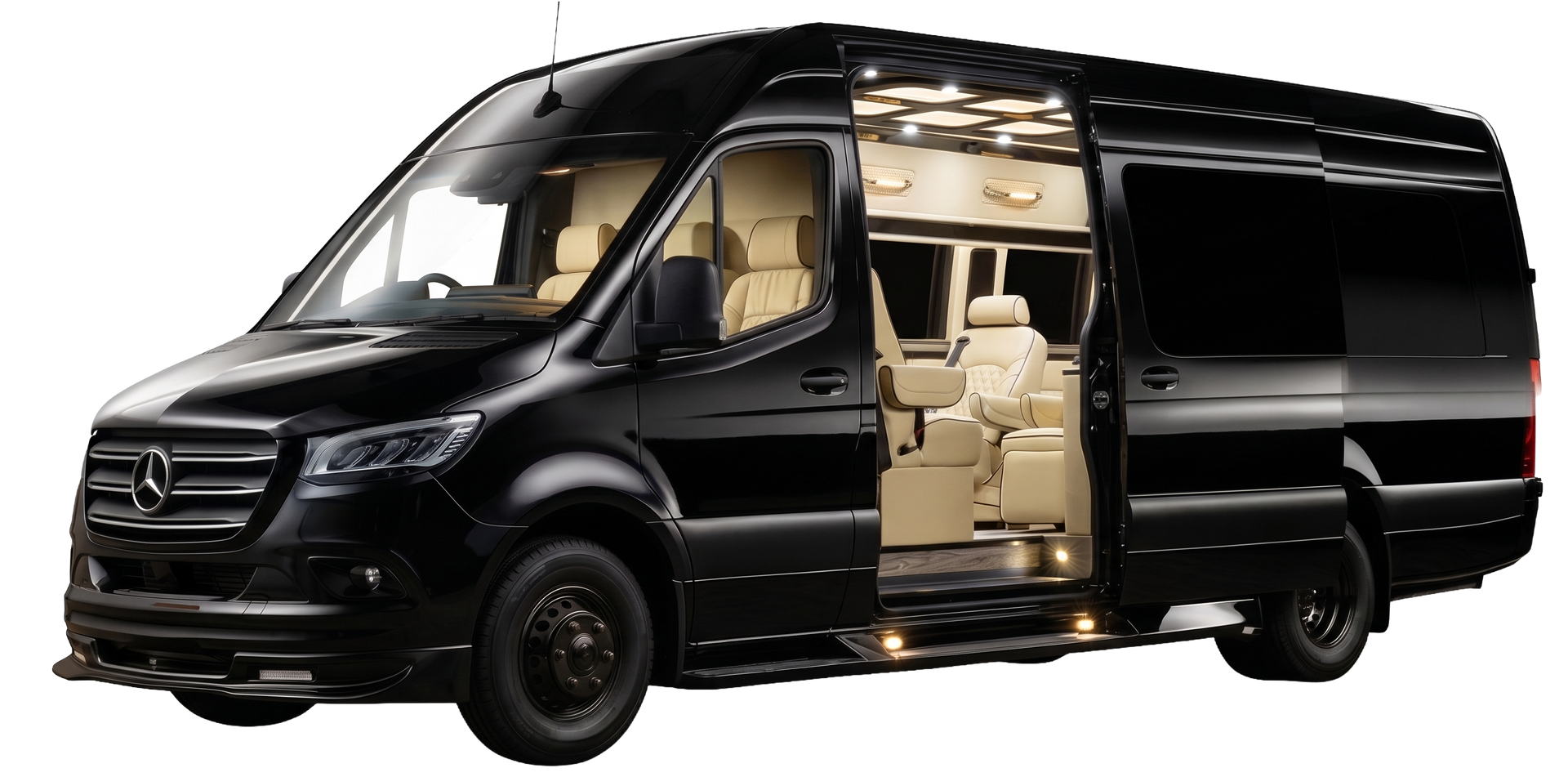 Jet Sprinter with white leather executive interior