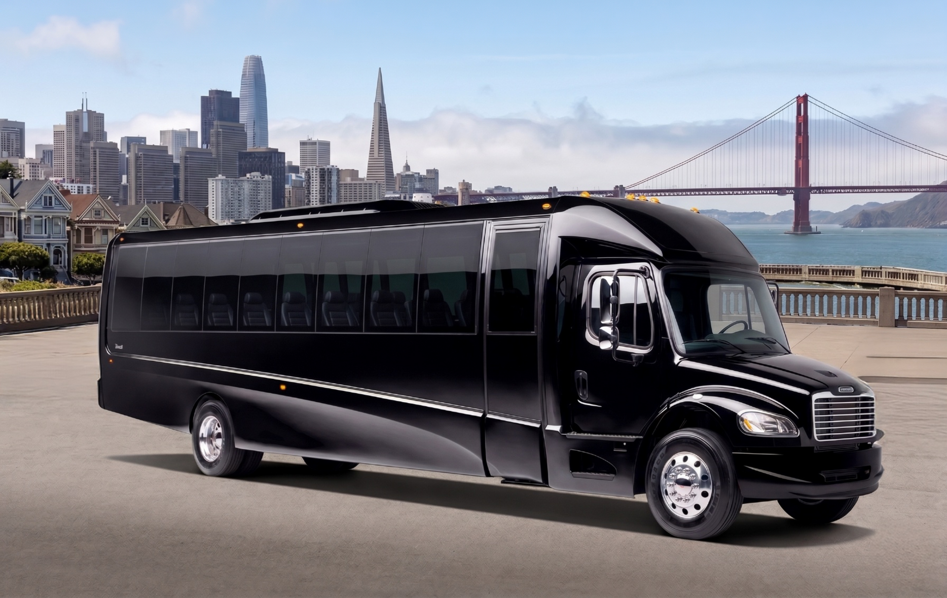 MGL Limo 38-passenger executive bus in San Francisco