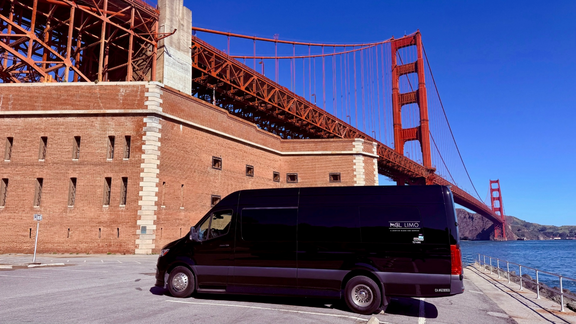 Luxury limo Sprinter exterior by MGL Limo in San Francisco