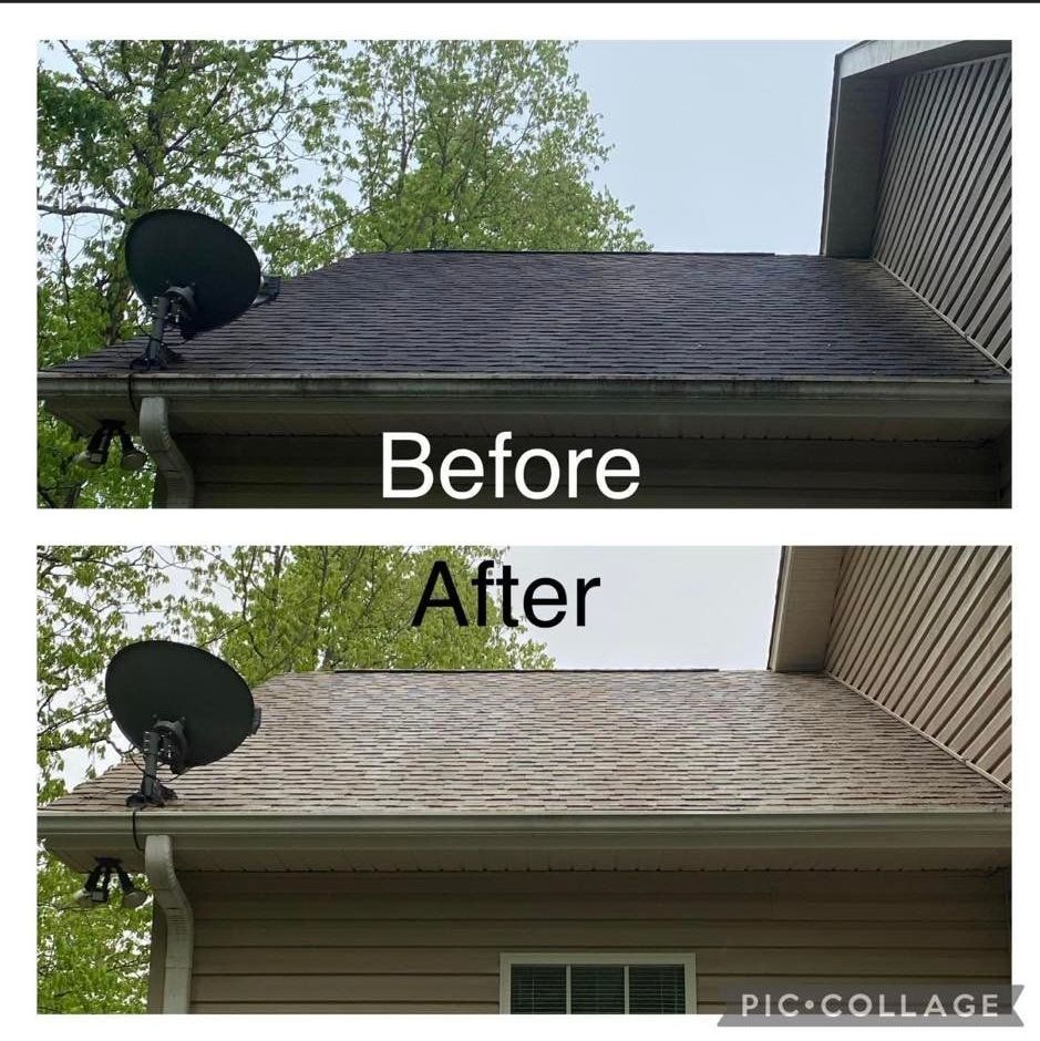 Roof Cleaning Before & After