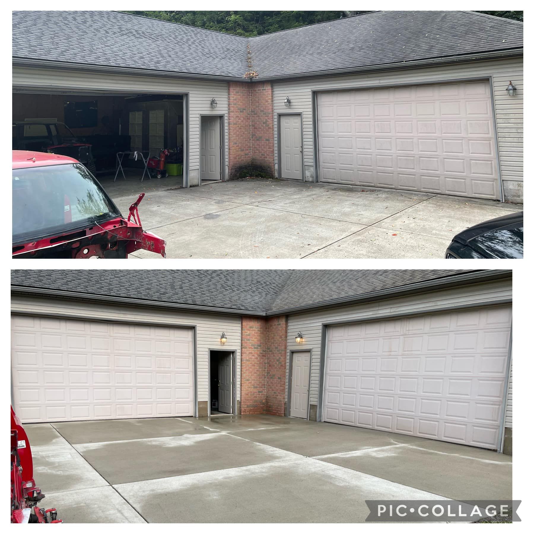 Concrete Driveway Before & After