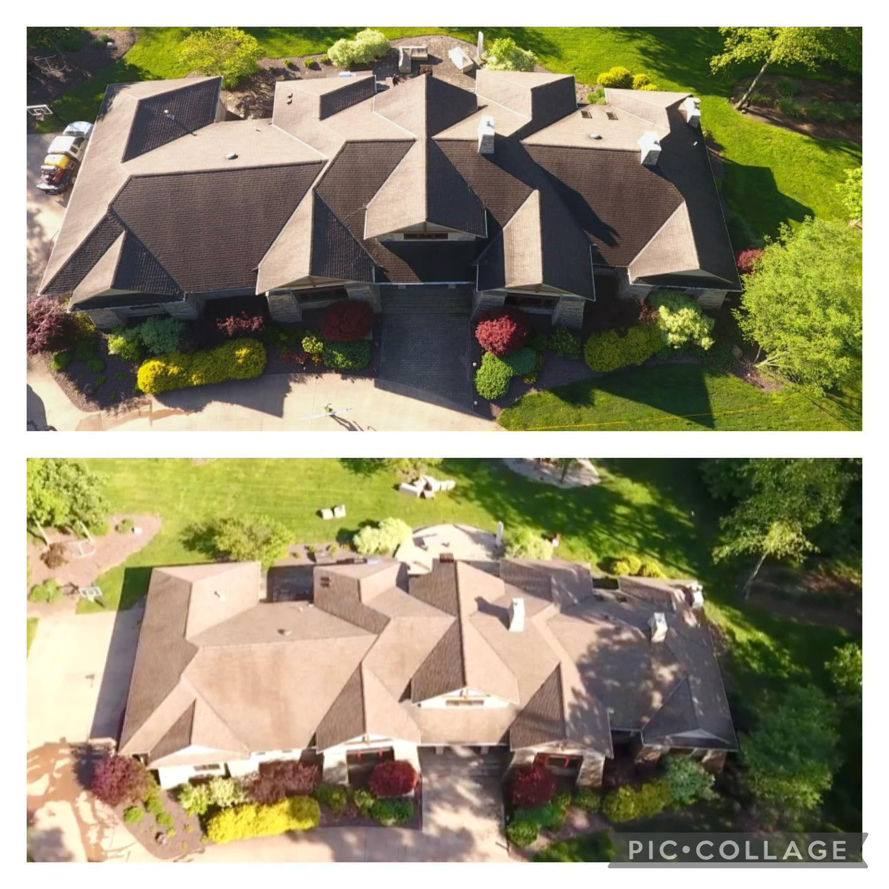 Large Commercial Roof Washing