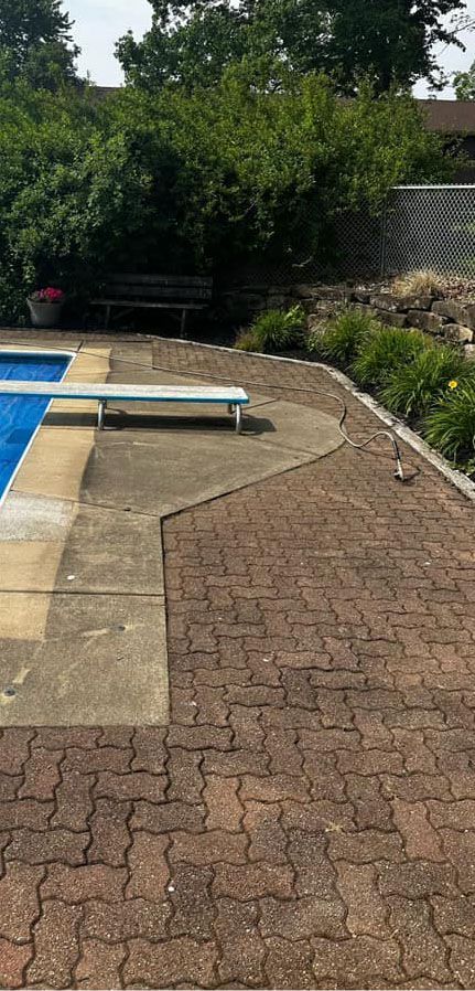 Cement Pool deck Before