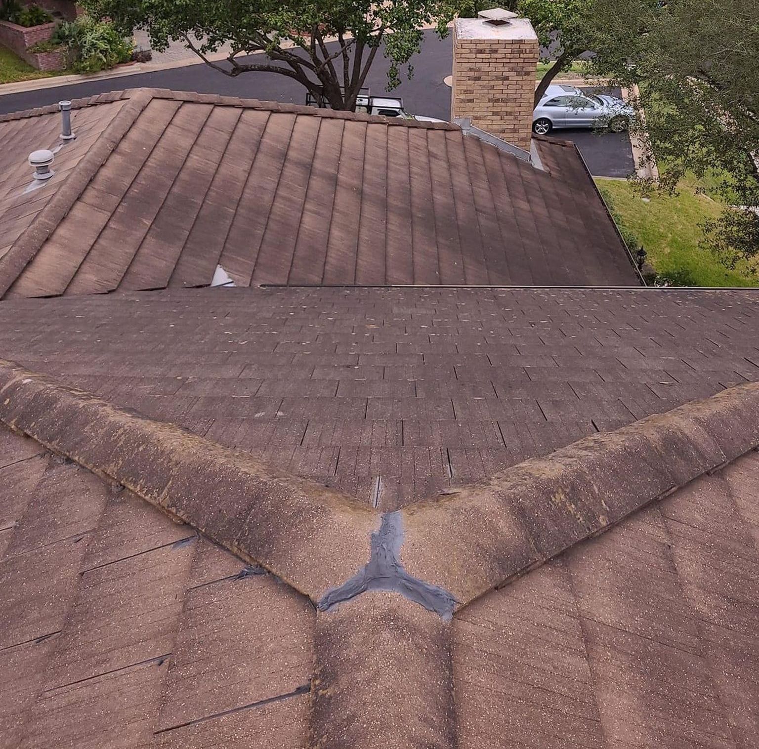 Before & After roof cleaning