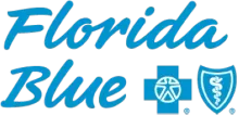 A logo for florida blue with a cross and shield
