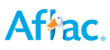 A logo for affac with a duck on it
