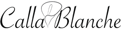 Calla Blanche logo in elegant script font.