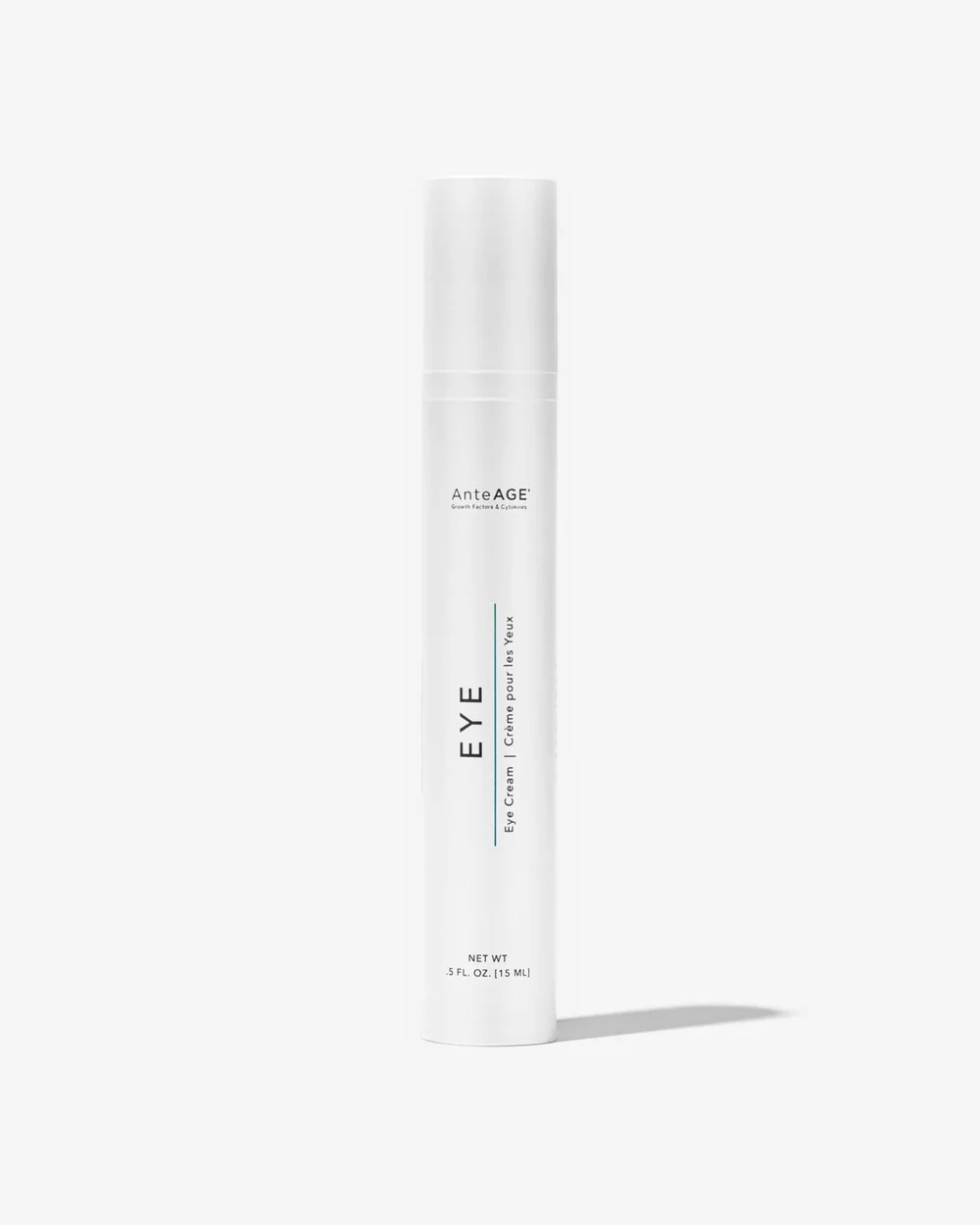 A white bottle with the word eve on it
