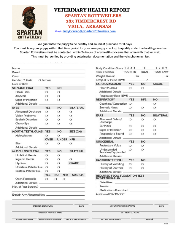 Health report page 1