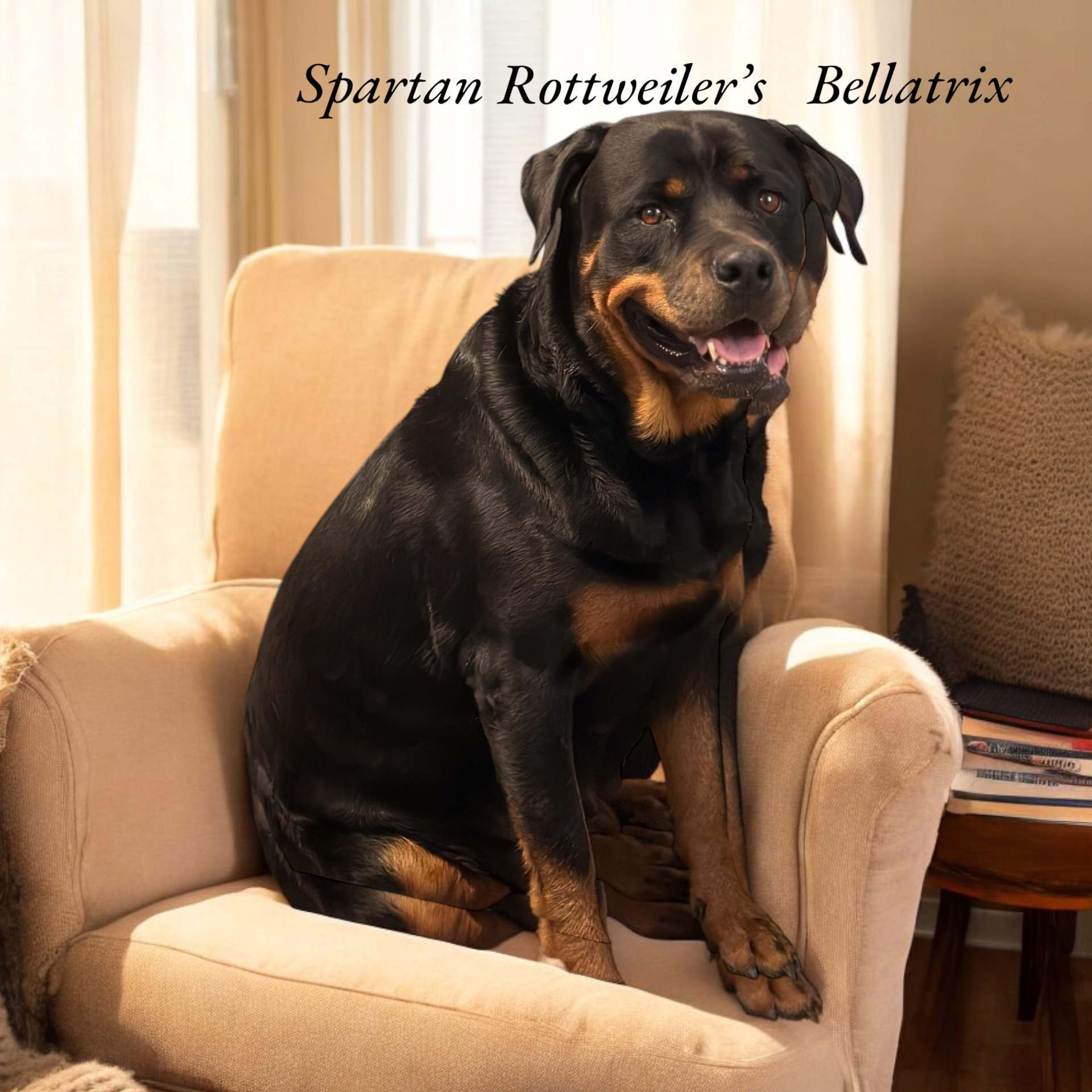 Three year old female Rottweiler of Spartan Rottweilers