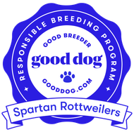 Good dog logo with Spartan Rottweilers