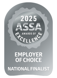 Silver ASSA Awards of Excellence 2025 badge: "Employer of Choice" National Finalist.