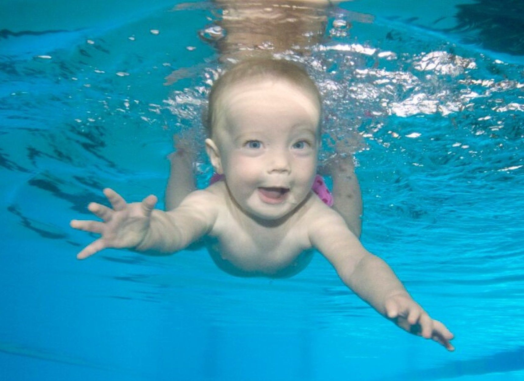 Babies under 6 months can swim!