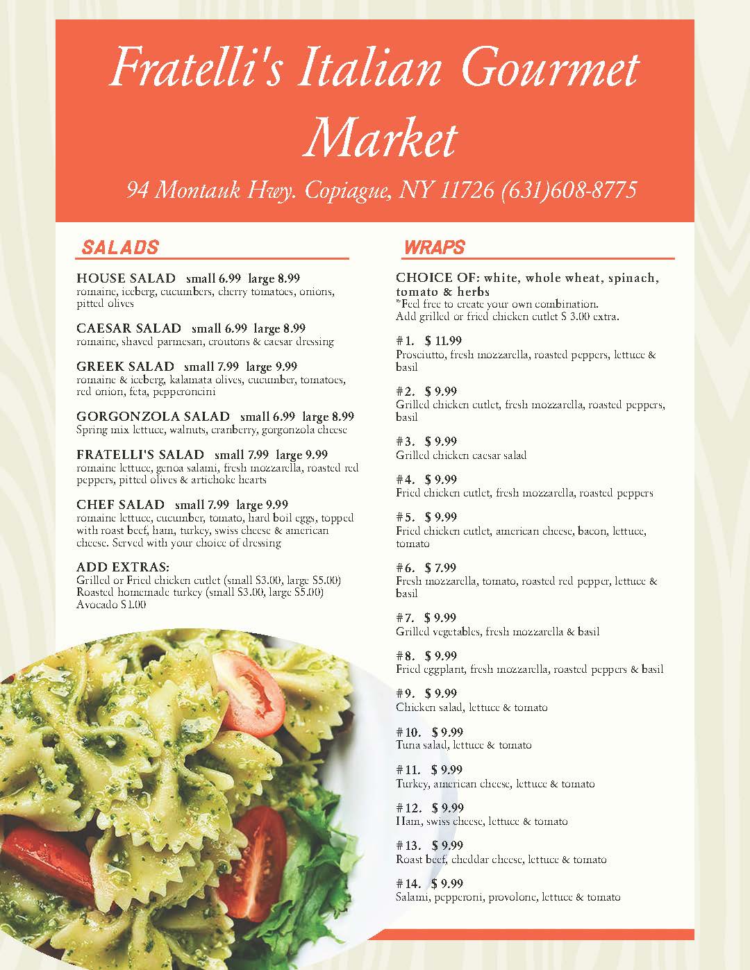 Premium Poultry Copiague, NY Fratelli's Italian Gourmet Market