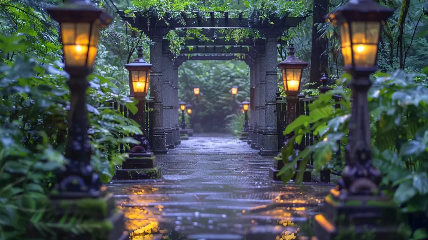 This commercial property in Surrey Central uses outdoor lighting in Surrey BC for safety and branding. We provide commercial landscape lighting. Keywords: commercial lighting, business safety, brand image.