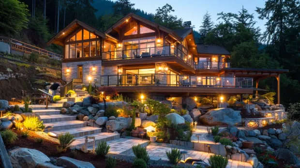 A technician providing landscape lighting services Surrey BC, performing a system diagnostic in Fleetwood. Our outdoor lighting services in Surrey BC cover troubleshooting for all 12V systems. For garden light repair and maintenance in Newton, our services are unmatched. Keywords: repair services, troubleshooting, maintenance, Guildford.
