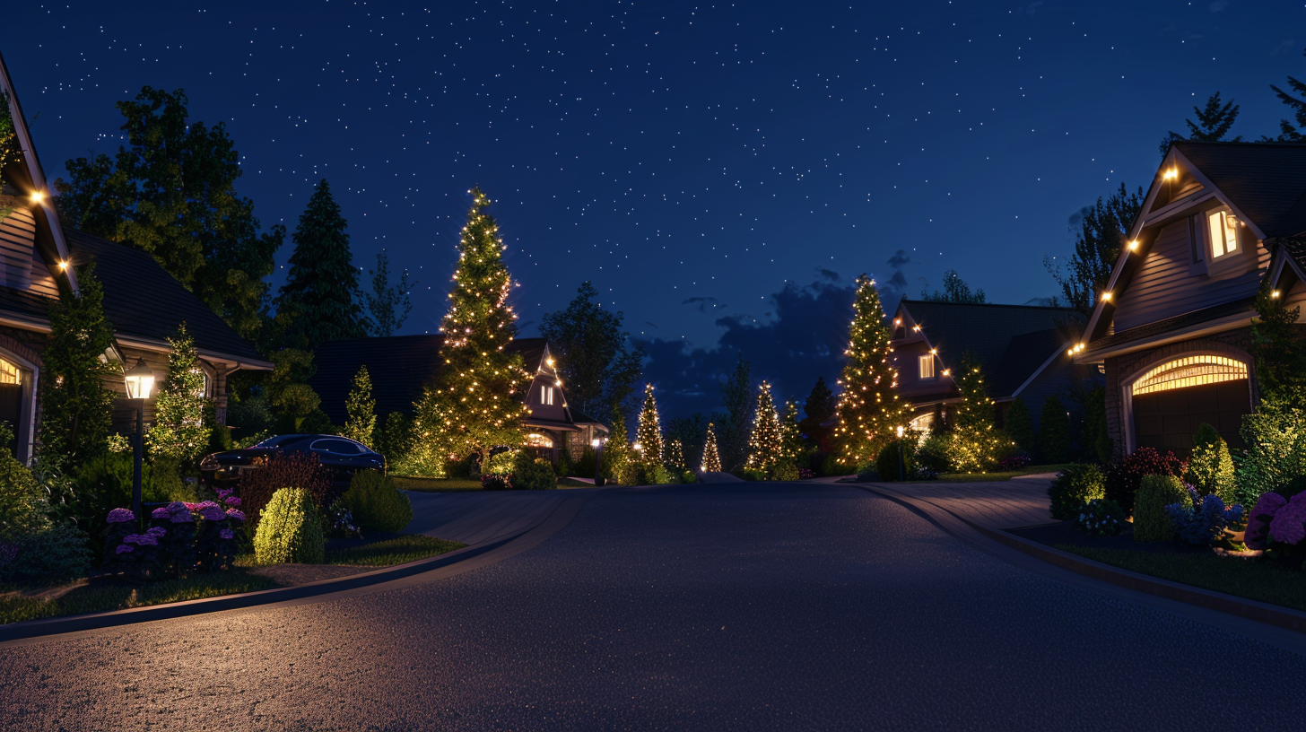 Residential Surrey holiday lighting company specializing in LED Christmas light installation with safe, reliable service.