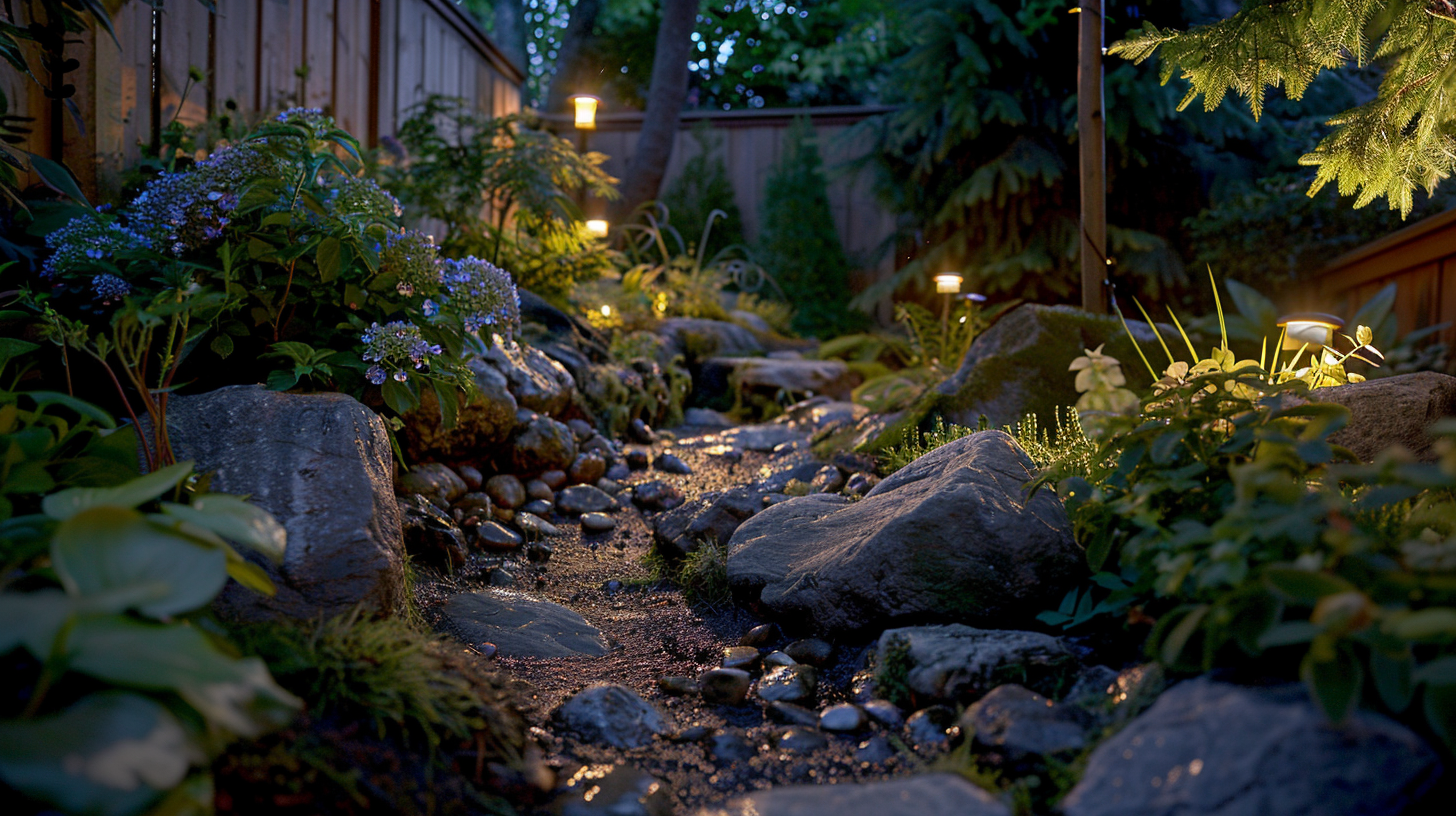 Residential Surrey Christmas lighting services with LED roofline outlines, shrub lights, and patio setups. Our installers design custom festive decorations with wreaths, garlands, and driveway lights. Safe installations guarantee holiday cheer without hassle.