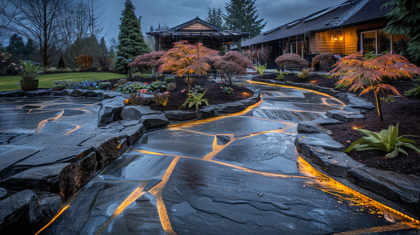Residential Christmas lighting Surrey BC with roofline LED lights, gutter outlines, and shrub displays. We provide full-service design, hanging, maintenance, and removal of holiday lights. From driveway and patio setups to custom garlands and wreaths, our energy-efficient LEDs create the perfect holiday atmosphere.