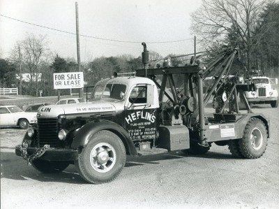 Older Tow Truck - Hefler's Garage in Fredericksburg, VA
