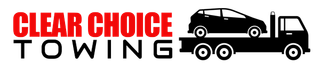 The logo for Clear Choice Towing shows a car being towed by a truck.